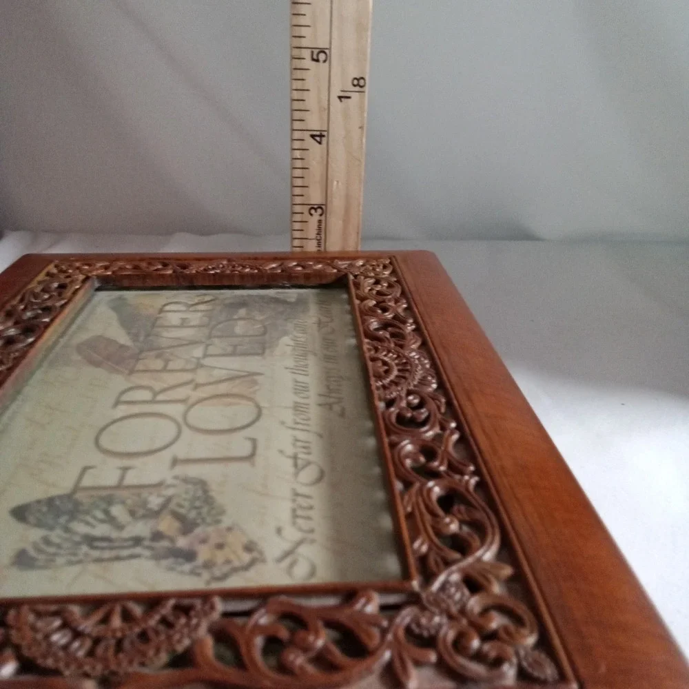 Cottage Garden Forever Loved Wooden Music Box Photo Frame Memorial Keepsake Box